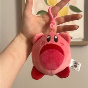 Kirby Pink Plush Keychain